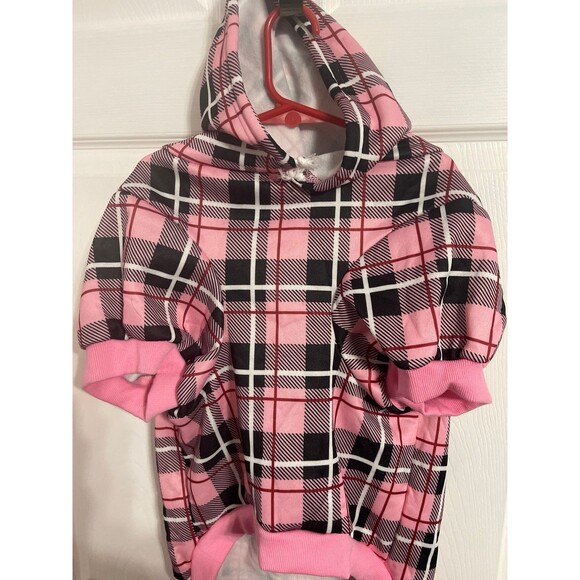 EXPAWLORER Plaid Dog Hoodie with Leash Hole Size XL New With Tag - Picture 4 of 8